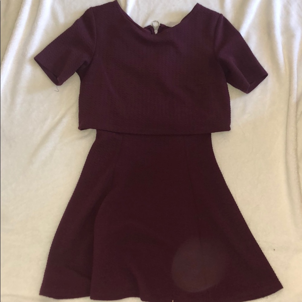 Burgundy dress